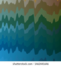 Light Blue, Green vector template with curves. Bright illustration with gradient circular arcs. Design for your business promotion.