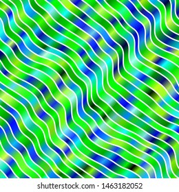 Light Blue, Green vector template with curved lines. Bright illustration with gradient circular arcs. Pattern for websites, landing pages.