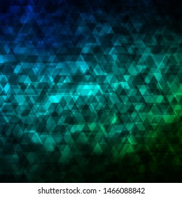 Light Blue, Green vector template with lines, triangles. Colorful illustration with triangles in simple style. Template for wallpapers.