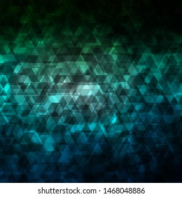 Light Blue, Green vector template with lines, triangles. Illustration with colorful gradient triangles. Pattern for commercials.