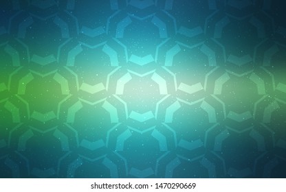 Light Blue, Green vector template with bent lines. Glitter abstract illustration with wry lines. The best colorful design for your business.