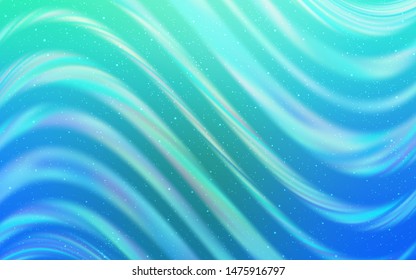 Light Blue, Green vector template with space stars. Modern abstract illustration with Big Dipper stars. Template for cosmic backgrounds.