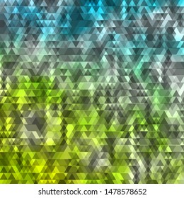 Light Blue, Green vector template with lines, triangles. Illustration with colorful gradient triangles. Design for your promotions.
