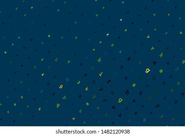 Light Blue, Green vector template with isolated letters. Abstract illustration with colored latin alphabet. Pattern for booklets, leaflets of education.
