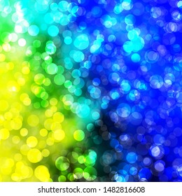Light Blue, Green vector template with circles. Glitter abstract illustration with colorful drops. Pattern for business ads.