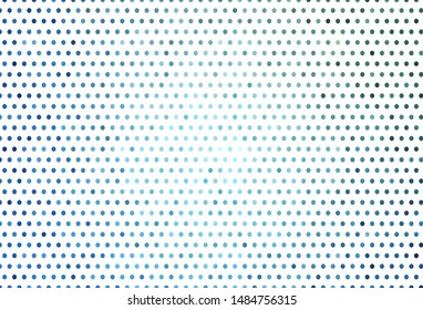 Light Blue, Green vector template with circles. Modern abstract illustration with colorful water drops. Pattern for futuristic ad, booklets.