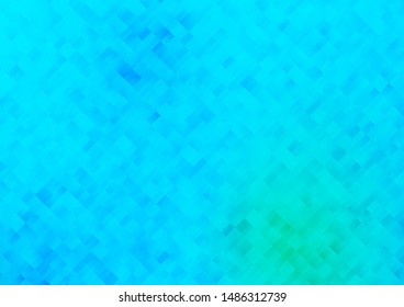 Light Blue, Green vector template with crystals, rectangles. Beautiful illustration with rectangles and squares. The template can be used as a background.