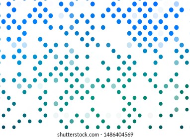 Light Blue, Green vector template with circles. Abstract illustration with colored bubbles in nature style. Design for business adverts.