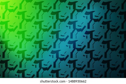 Light Blue, Green vector template with wry lines. Modern gradient abstract illustration with bandy lines. A completely new design for your business.