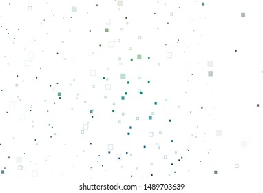 Light Blue, Green vector template with square style. Rectangles on abstract background with colorful gradient. Pattern for websites, landing pages.