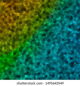 Light Blue, Green vector template in hexagonal style. Blur background with colorful hexagons. Design for your business advert.