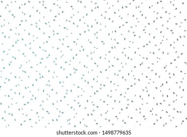 Light Blue, Green vector template with musical symbols. Modern abstract illustration with melody keys. Template for fasion magazines.