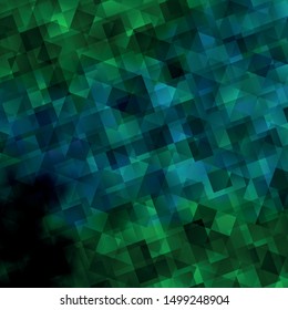 Light Blue, Green vector template with crystals, triangles. Triangles on abstract background with colorful gradient. Template for landing pages.