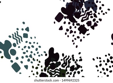 Light Blue, Green vector template with chaotic shapes. Decorative design in abstract style with random forms. Background for a cell phone.