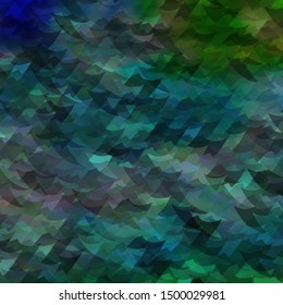 Light Blue, Green vector template with crystals, triangles. Triangles on abstract background with colorful gradient. Pattern for booklets, leaflets