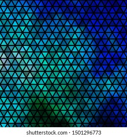 Light Blue, Green vector template with crystals, triangles. Beautiful illustration with triangles in nature style. Pattern for commercials.