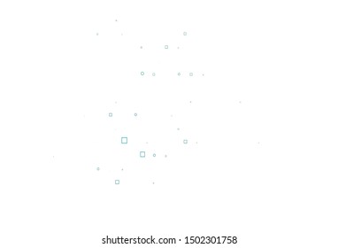 Light Blue, Green vector template with spots, rectangles. Colorful illustration with circles, squares in nature style. Design for posters, banners.