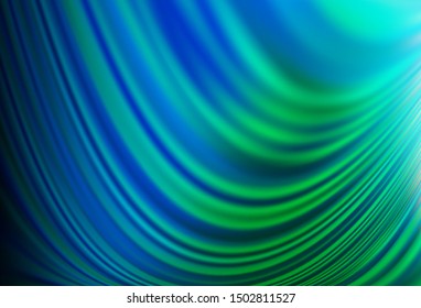 Light Blue, Green vector template with bent ribbons. A completely new color illustration in marble style. A completely new template for your business design.