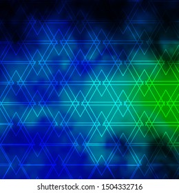 Light Blue, Green vector template with lines, triangles. Smart design in abstract style with gradient triangles. Pattern for websites.