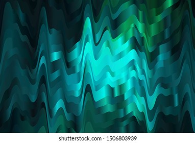 Light Blue, Green vector template with bent lines. Colorful abstract illustration with gradient lines. Abstract design for your web site.