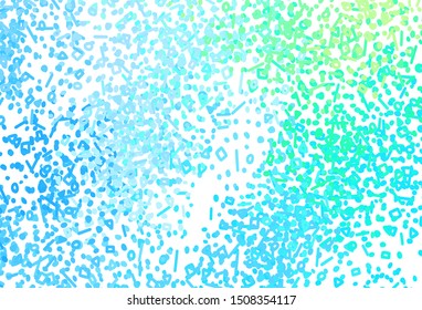 Light Blue, Green vector template with chaotic shapes. Simple colorful illustration with abstract gradient shapes. Modern design for your business card.