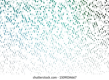 Light Blue, Green vector template with circles. Blurred decorative design in abstract style with bubbles. Pattern for ads, leaflets.