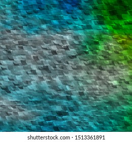 Light Blue, Green vector template with crystals, triangles. Modern abstract illustration with colorful triangles. Pattern for commercials.