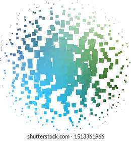 Light Blue, Green vector template with rectangles. New abstract illustration with rectangular shapes. Template for cellphones.