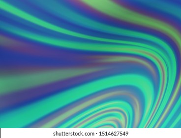 Light Blue, Green vector template with bubble shapes. Glitter abstract illustration with wry lines. A completely new marble design for your business.