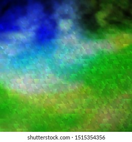 Light Blue, Green vector template with crystals, triangles. Beautiful illustration with triangles in nature style. Pattern for websites.