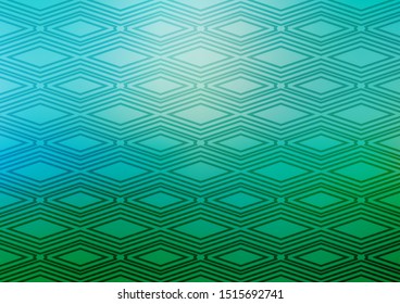 Light Blue, Green vector template with sticks, squares. Colorful lines, squares on abstract background with gradient. Smart design for your business advert.
