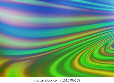 Light Blue, Green vector template with abstract lines. Colorful illustration in abstract marble style with gradient. The best blurred design for your business.