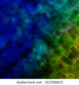 Light Blue, Green vector template with rectangles. Abstract gradient illustration with rectangles. Best design for your ad, poster, banner.
