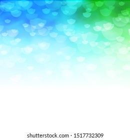 Light Blue, Green vector template with circles. Colorful illustration with gradient dots in nature style. Pattern for wallpapers, curtains.