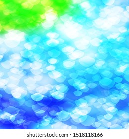 Light Blue, Green vector template with circles. Glitter abstract illustration with colorful drops. Pattern for booklets, leaflets.