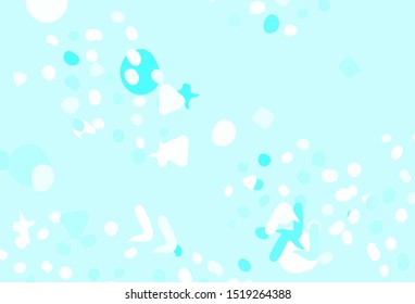 Light Blue, Green vector template with chaotic shapes. Decorative design in abstract style with random forms. Simple design for your web site.