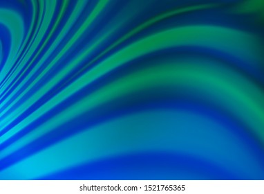 Light Blue, Green vector template with bent lines. Modern gradient abstract illustration with bandy lines. The best blurred design for your business.