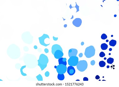 Light Blue, Green vector template with circles. Glitter abstract illustration with blurred drops of rain. Pattern for ads, leaflets.