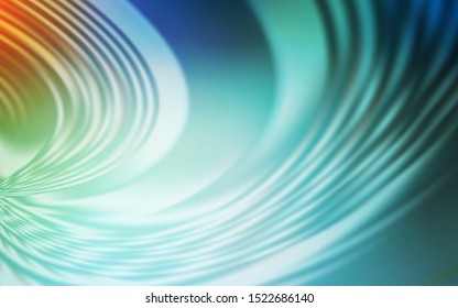 Light Blue, Green vector template with wry lines. Colorful geometric sample with gradient lines.  A completely new design for your business.