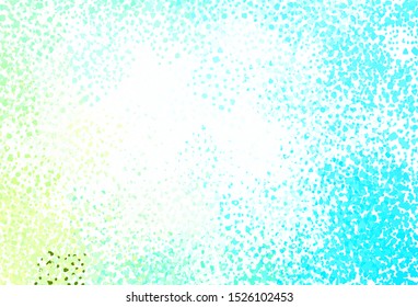 Light Blue, Green vector template with chaotic shapes. Colorful chaotic forms with gradient in modern style. Modern design for your business card.