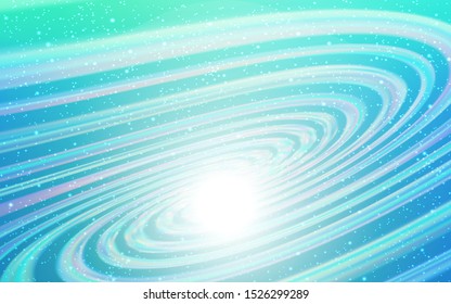 Light Blue, Green vector template with space stars. Modern abstract illustration with Big Dipper stars. Smart design for your business advert.