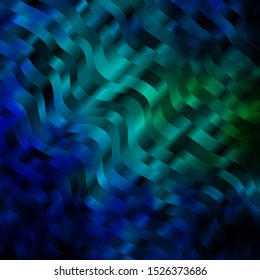 Light Blue, Green vector template with curves. Bright sample with colorful bent lines, shapes. Smart design for your promotions.