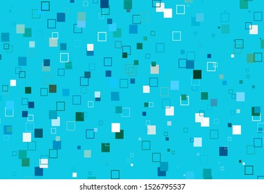 Light Blue, Green vector template with square style. Abstract gradient illustration with rectangles. Best design for your ad, poster, banner.