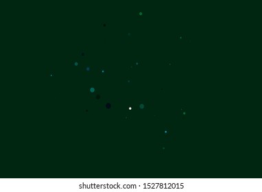 Light Blue, Green vector template with circles. Blurred decorative design in abstract style with bubbles. Design for business adverts.