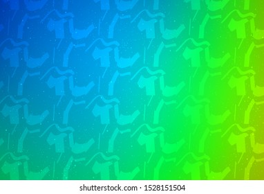 Light Blue, Green vector template with curved lines. A sample with colorful lines, shapes. Template for cell phone screens.