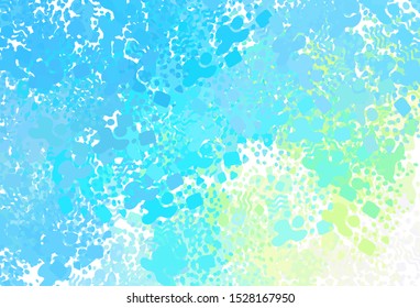 Light Blue, Green vector template with chaotic shapes. Simple colorful illustration with abstract gradient shapes. Elegant design for wallpapers.
