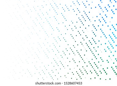 Light Blue, Green vector template with circles. Abstract illustration with colored bubbles in nature style. Completely new template for your brand book.