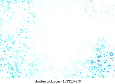 Light Blue, Green vector template with chaotic shapes. Colorful chaotic forms with gradient in modern style. Background for a cell phone.