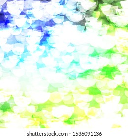 Light Blue, Green vector template with circles. Colorful illustration with gradient dots in nature style. Pattern for business ads.