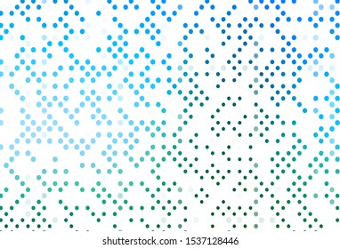 Light Blue, Green vector template with circles. Beautiful colored illustration with blurred circles in nature style. Design for business adverts.